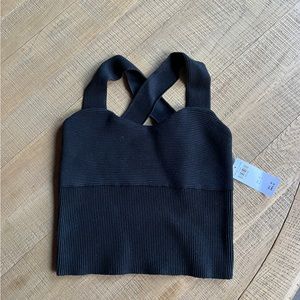 Abercrombie Ottoman Cross-Back Tank Black M